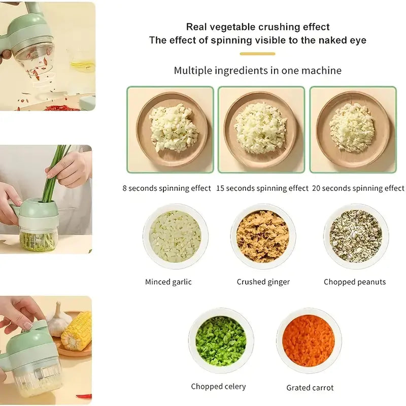 4 in 1 Portable Electric Vegetable Chopper Set