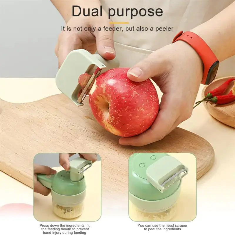 4 in 1 Portable Electric Vegetable Chopper Set