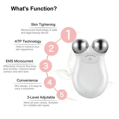 Facial Microcurrent Roller Massager: Face Lifting Device